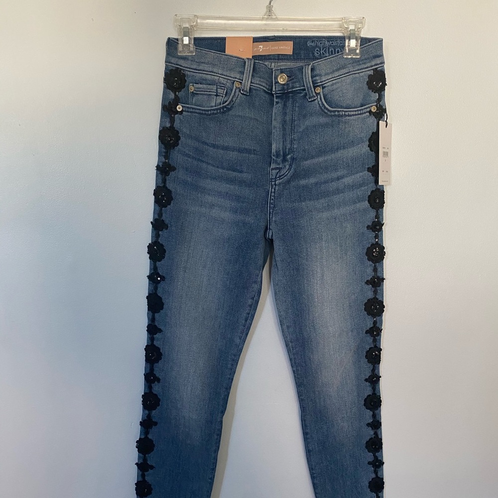 7 for all mankind high waist ankle skinny jeans